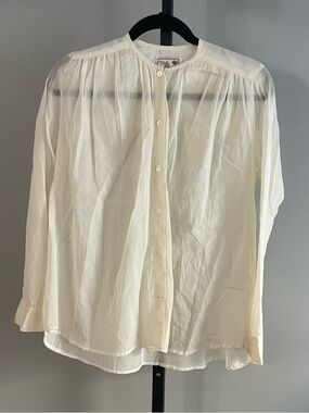 Mille Resort & Travel Florian Top in Cream Cotton Volie Size XS